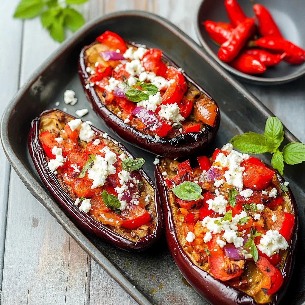 Zwei grüne Blätter liegen auf einer Platte, auf denen sich zwei grüne Tomaten und eine Zwiebel befinden.