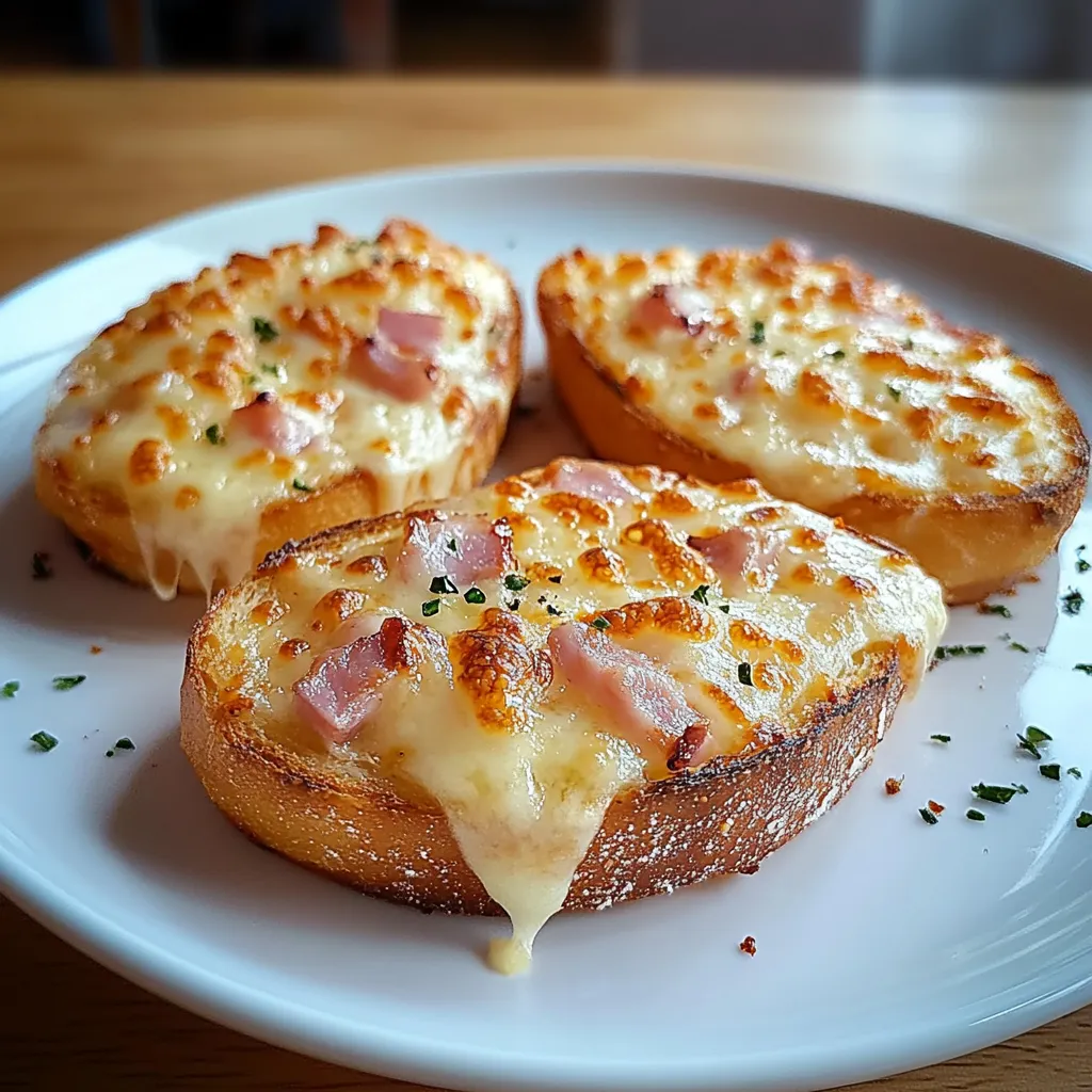 Ein weißer Teller mit Pizzabrötchen darauf.