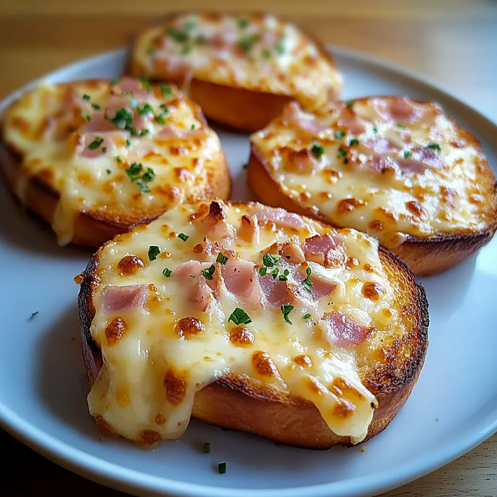 Ein weißer Teller mit Pizzabrötchen auf ihm.