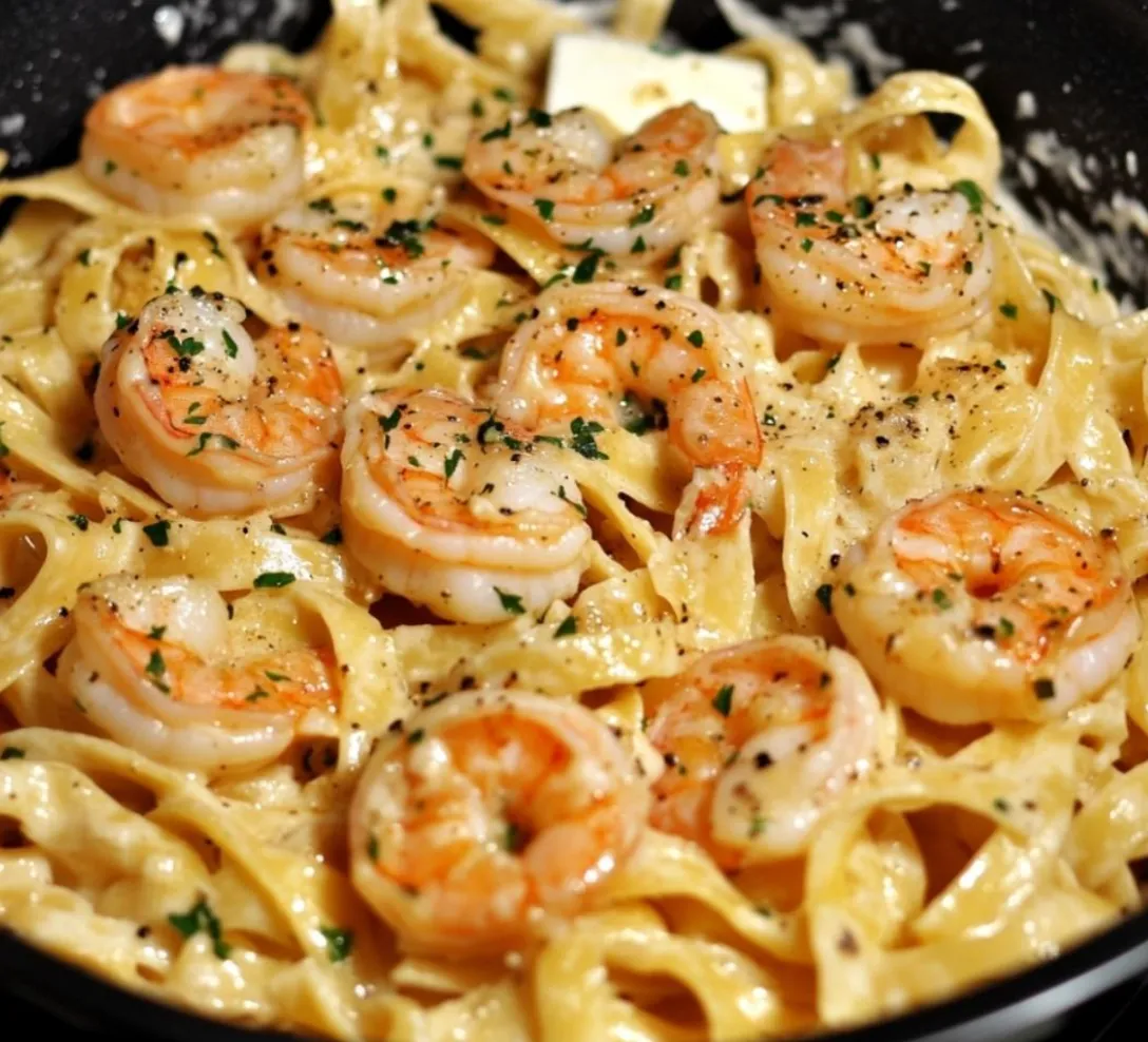 Knoblauch Garnelen Nudeln