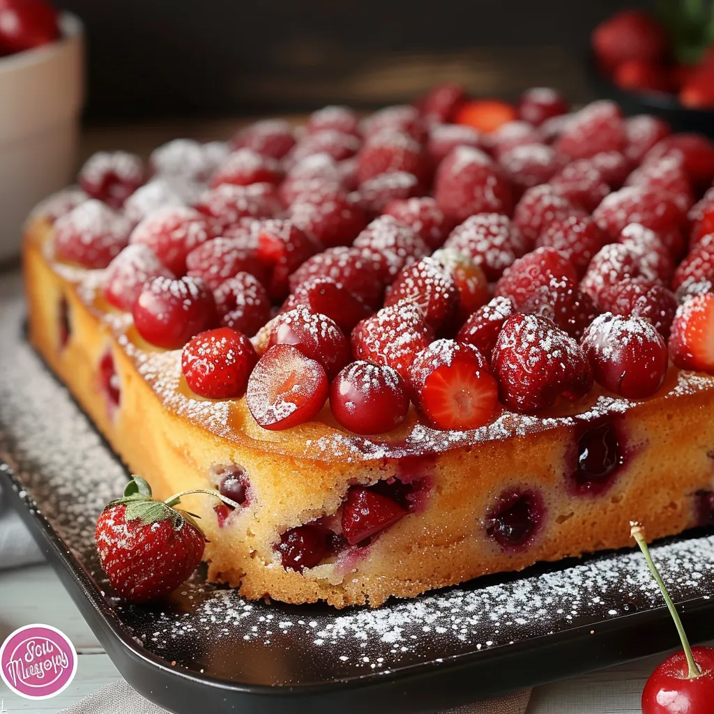 Eine Schüssel mit Strawberries und Cherries.