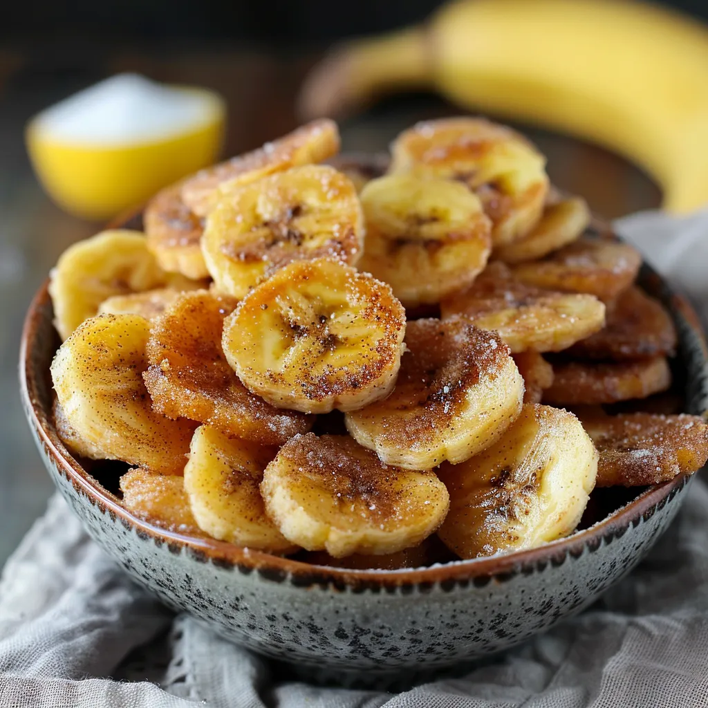 Ein großer, dicker Bananenbrot mit Zucker und Gewürzen.