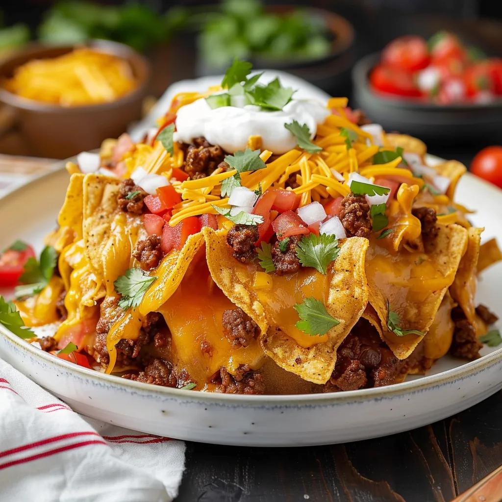 Eine Taco mit Tomaten, Käse und Chili.