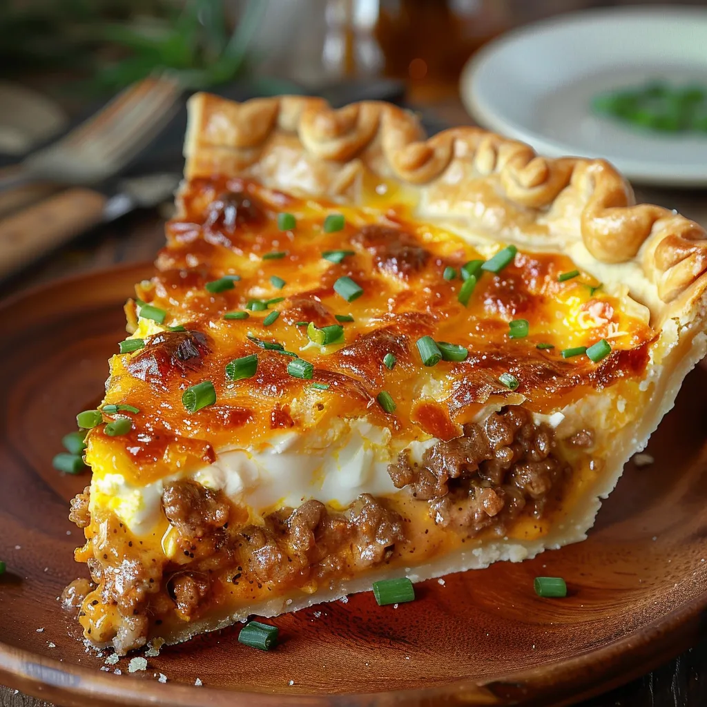 Eine halbe Käse- und Kartoffel-Pizza auf einem Holzfuß.