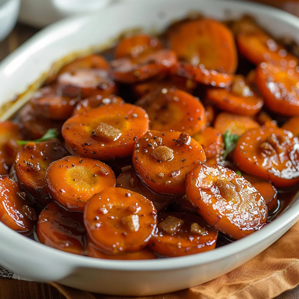 Ein weißer Teller mit einer Mischung aus roten und braunen Zutaten, darunter Karotten, Tomaten und Zwiebeln.