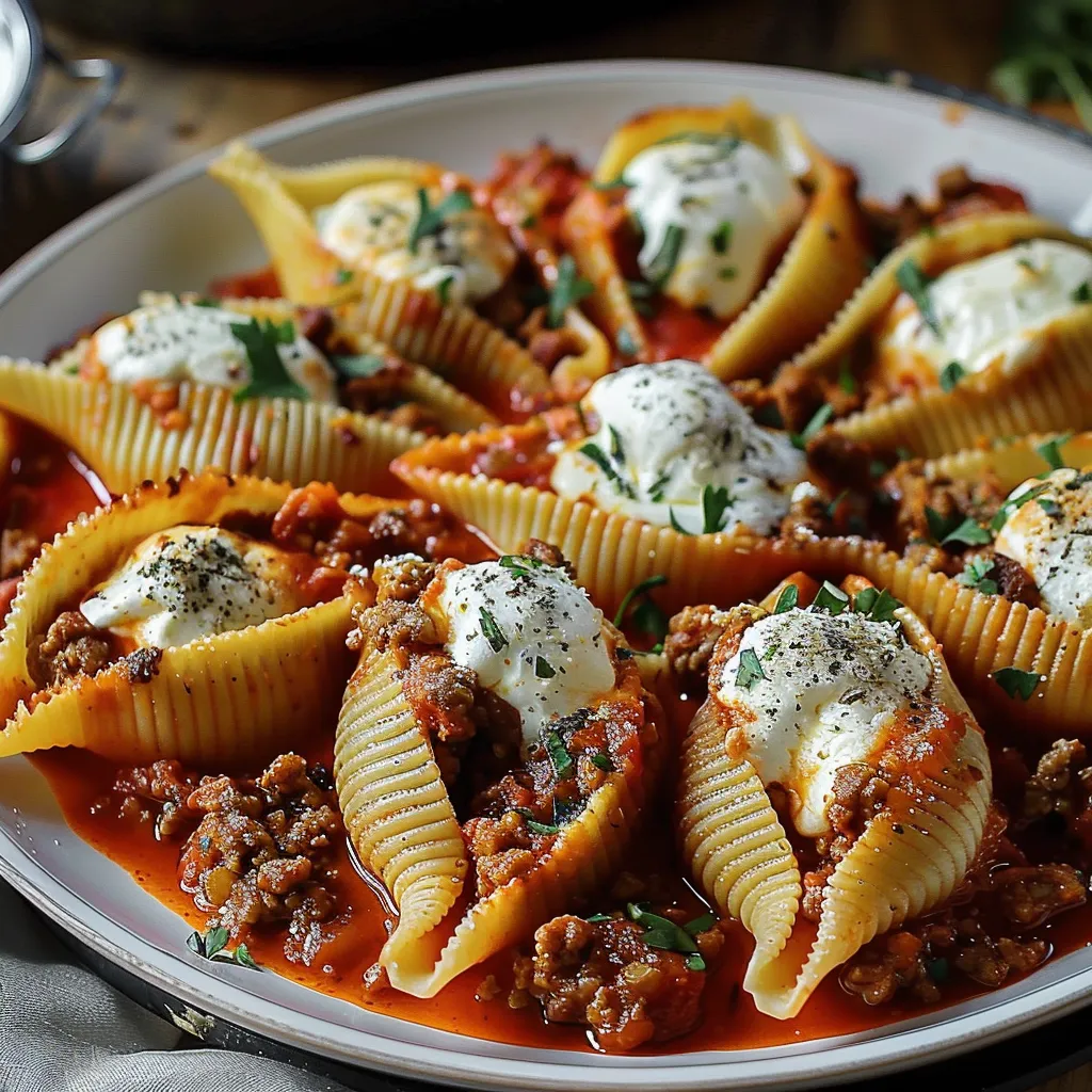 Ein weißer Teller mit Pasta, Käse und Tomaten.