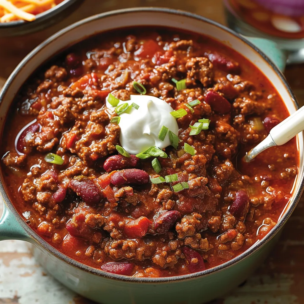 Ein Topf mit einer Mischung aus Kartoffeln, Tomaten, Chili und anderen Zutaten.