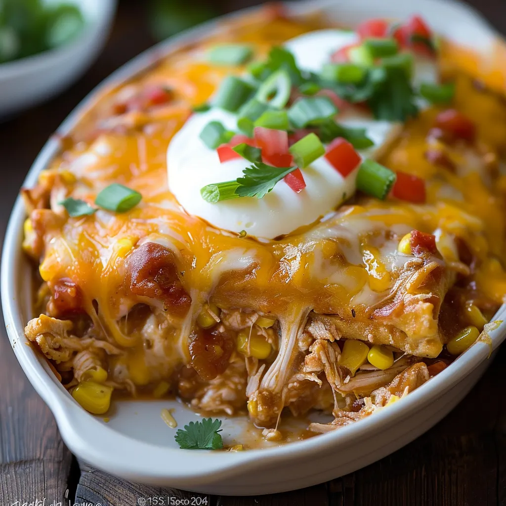 Ein weißer Teller mit einer Schüssel mit einer Mischung aus Käse, Kartoffeln, Tomaten, Paprika und Zwiebeln.