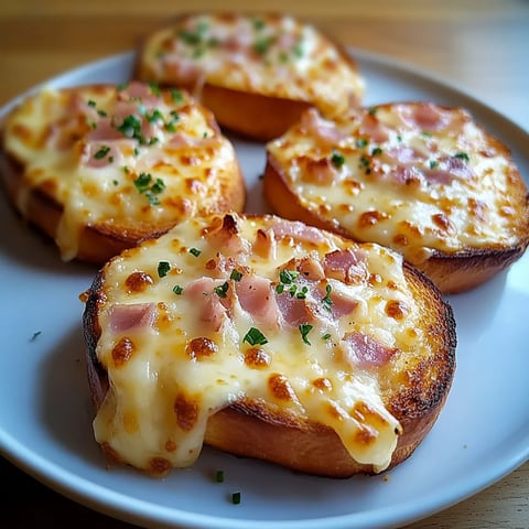Ein weißer Teller mit Pizzabrötchen auf ihm.