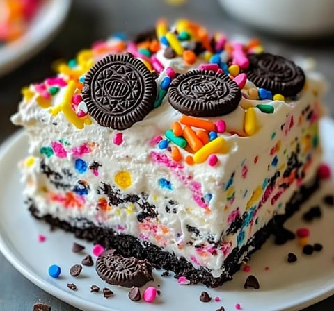 Ein Oreo Eis mit Schokoladenglasur, Schokoladenstiften und Schokoladengummi.