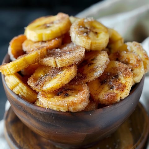 Ein Topf mit Bananen, die mit Zucker bestreut sind.