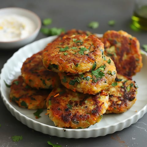 Eine Platte mit Patties, die mit Zwiebeln und Koriander garniert sind.